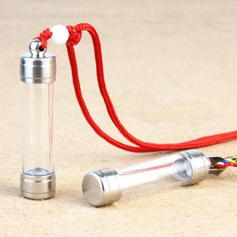 Colgante de Budismo de Boutique, botella transparente de estuco, Caja impermeable, collar, colgante de tubo de amuleto de sándalo ► Foto 1/6