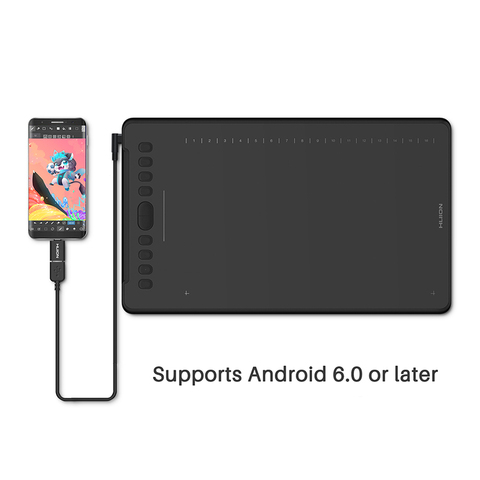 HUION-tableta Digital H1161 sin batería, lápiz óptico con función de inclinación, compatible con Android Win y Mac ► Foto 1/6