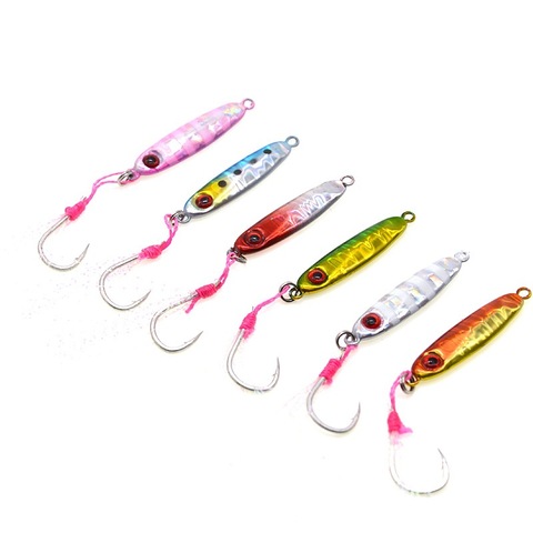 Pequeño señuelo para pesca vertical lanzar orilla Mini Jigbait caballa solo gancho señuelos artificiales cebo duro 1 pieza venta ► Foto 1/6