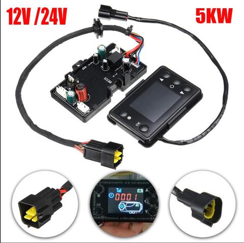 Controlador de calentador de aire diésel para coche, placa base con interruptor LCD de 12/24V, 5KW, 3KW y 8KW, piezas de calentador de pista ► Foto 1/6