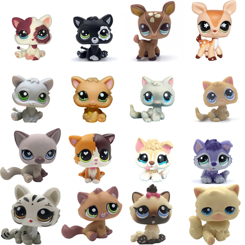 Tienda de mascotas LPS CAT Old, pequeños juguetes de pelo corto, gatito del Himalaya, perro Husky, perro Spaniel, Collie, gran danés, colección de figuras raras ► Foto 1/5