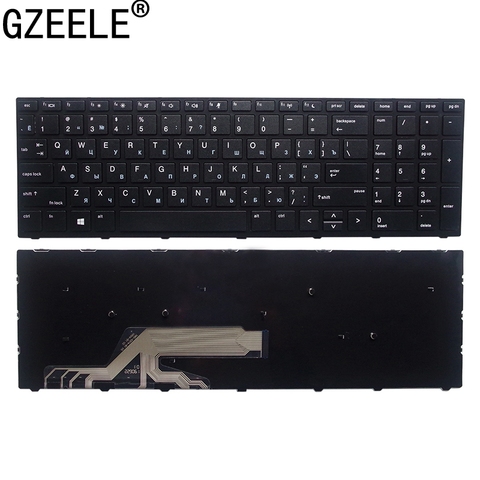 GZEELE-teclado ruso para ordenador portátil, para HP Probook 450 G5 455 G5 470 G5 RU, con marco plateado ► Foto 1/4