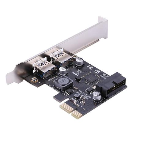 Tarjeta de expansión Pci-E de 2 puertos Usb 3,0, adaptador de tarjeta Pcie con 2 módulos de alimentación, Chip Nec para ordenador de escritorio ► Foto 1/6