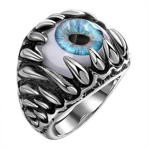 Anillo de ojo de diablo para hombre y mujer, joyería creativa de ojo grande, accesorios de Halloween, Club nocturno, Bar, fiesta, Punk ► Foto 1/6