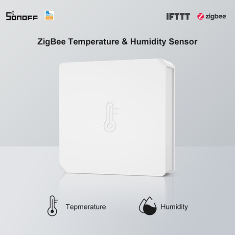 SONOFF-Sensor de temperatura y humedad SNZB-02 ZigBee, dispositivo que funciona con SONOFF ZigBee Bridge, control de datos en tiempo Real a través de la aplicación eWeLink ► Foto 1/6