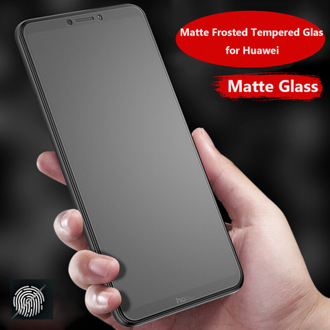 No huella digital Mate templado esmerilado de vidrio para Huawei Mate 10 P20 Pro P Smart Plus Protector de pantalla de vidrio para Huawei Nova 3 3i ► Foto 1/6