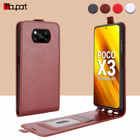 Funda de cuero para Xiaomi Poco X3 NFC Funda de silicona + Fundas con tapa vertical Funda POCO X3 2022 Nuevo protector completo para teléfono a prueba de golpes ► Foto 1/6