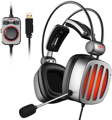 UNITOP Xiberia-auriculares S21 de 3,5 MM para videojuegos, cascos de música con micrófono para PC, PS4, Xbox One ► Foto 1/6