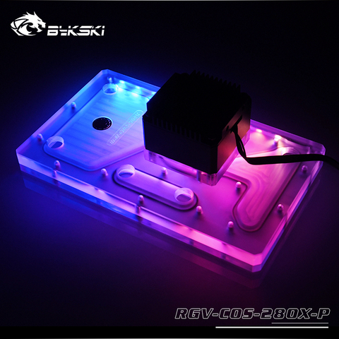 Kit de canal de agua de tablero acrílico BYKSKI bloque de canal de agua para CORSAIR 208X funda de ordenador para CPU/GPU soporte de bloque DDC bomba RGB/ARGB ► Foto 1/6