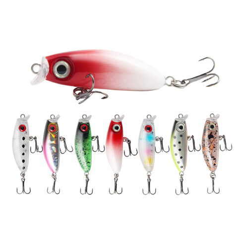 Señuelos para pesca pequeños, cebo de estilo japonés, 4,3 cm, 3g de lento hundimiento, Minnow, Mini cebo duro para percha, trucha, 1 Uds. ► Foto 1/6