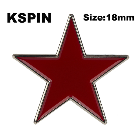 Rojo Pin de solapa en estrella placa esmalte insignia Pin broche pin de solapa Jeans camiseta de regalo de la joyería de XY0162 ► Foto 1/6