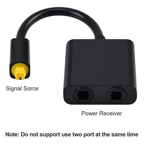 15cm Digital SPDIF adaptador de cable divisor de Audio óptico 2 vías separador Toslink SPDIF divisor de Cable óptico Hub 1 entrada 2 salida ► Foto 1/6