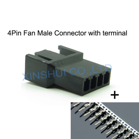 Venta de fábrica conector macho con ventilador de 4 pines blanco y negro conector de cable a cable ► Foto 1/3
