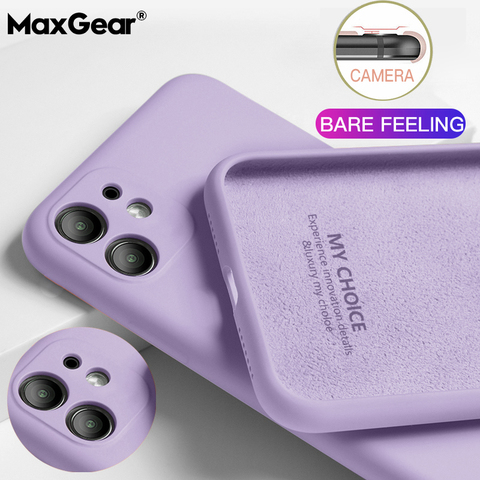 Funda de silicona líquida de lujo para iPhone, protector suave y delgado de Color para iPhone 11 Pro Max SE 2 2022 XS Max XR X 10 7 8 5 6 6S Plus ► Foto 1/6