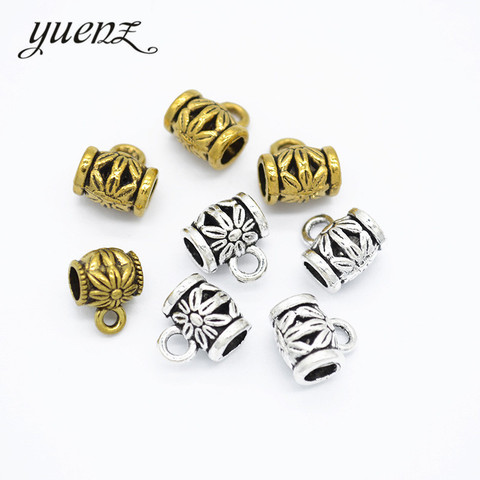 YuenZ-cuentas con orificio para pulseras, abalorios de aleación de Zinc y Metal, color plata antigua, 2 colores, cuentas con orificio, 10x9x6mm, R211, 20 piezas ► Foto 1/3