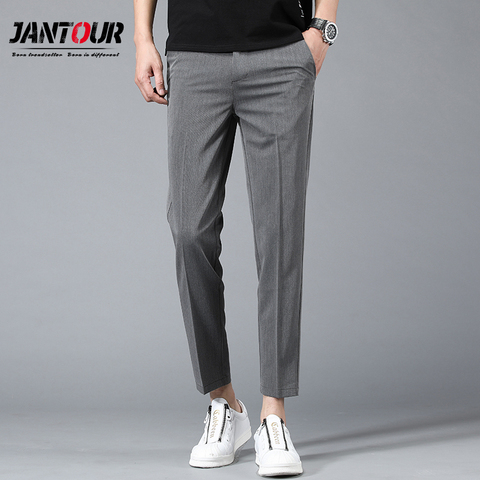 Jantour-Pantalones tobilleros informales para hombre, Pantalón recto, para correr, a la moda, para otoño ► Foto 1/6