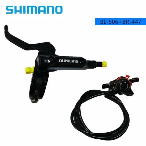 SHIMANO-Juego de frenos de disco hidráulico izquierdo y derecho, BL-M506 + BR-M447, diseño de 2 pistones, pinza de palanca de freno para bicicleta de montaña ► Foto 1/6