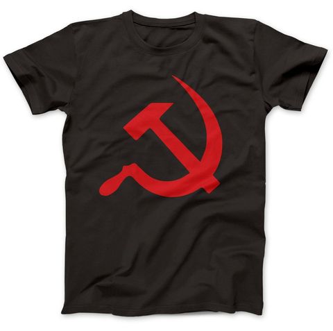 Martillo de la USSR Hoz y camiseta soviética CCCP Rusia Lenin de verano de algodón o-Cuello de manga corta de los hombres T camisa tamaño S-3XL ► Foto 1/3