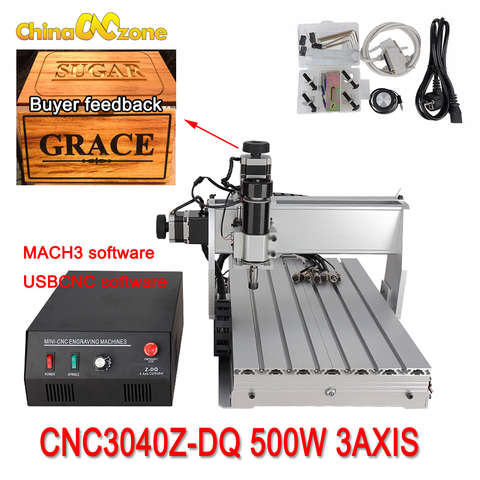 Fresadora de 3 ejes CNC 3040, fresadora de 500W, enrutador mach3 USB CNC, tornillo de bola, línea USB, máquina de grabado de perforación para madera ► Foto 1/6