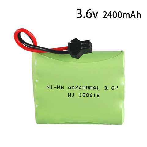 Batería de 3,6 v, 2400mah, ni-mh, 3,6 v, nimh, recargables, 3,6 v, paquete de Tamaño aa ni mh para coche de control remoto, modelo de herramientas de juguete ► Foto 1/3