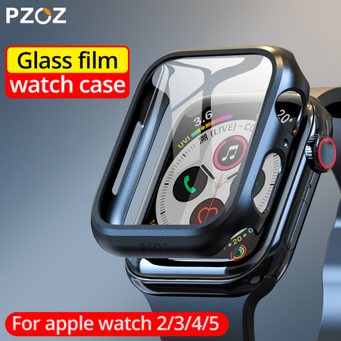 PZOZ para apple watch 4 5 funda de reloj 40mm 44mmmm funda para apple watch 1 2 3 funda protectora 38mmmm 42mm protector de pantalla de película ► Foto 1/6