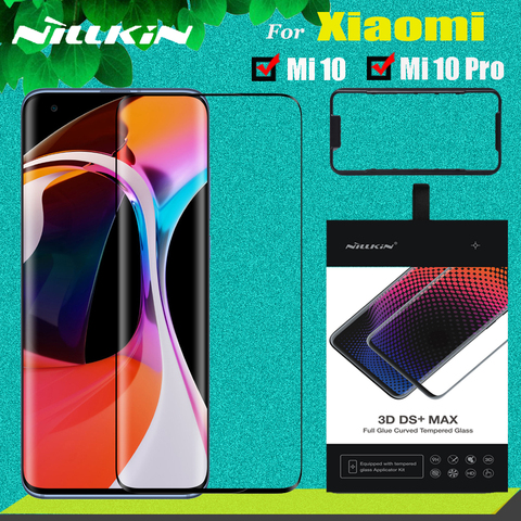 Protector de pantalla de vidrio templado para Xiaomi Mi 10 Mi10 Pro 5G, Nillkin 3D DS + MAX, cobertura completa, cristal de seguridad para Xiaomi Mi10 Pro ► Foto 1/6