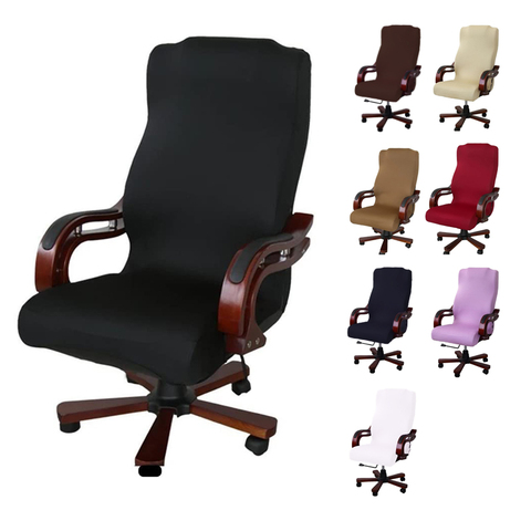 Funda extensible para silla de oficina, cubierta hecha de licra, antisuciedad, desmontable, ideal para ordenador, tamaños M/L ► Foto 1/6
