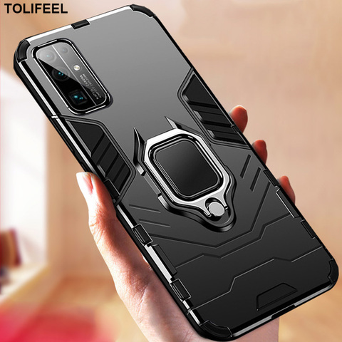 Funda armadura a prueba de golpes para Huawei Honor 30 30S 30Pro Lite, soporte magnético para coche, anillo, funda trasera para Honor 30 Pro ► Foto 1/6