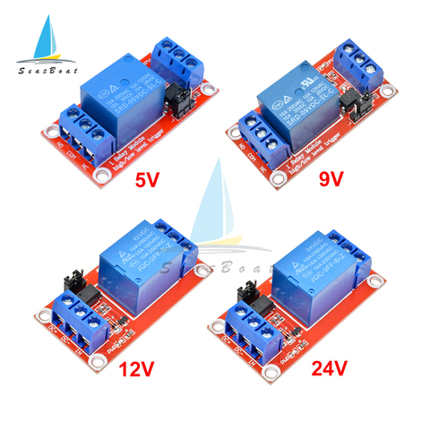 Módulo de canal de relé 1, 5V, 9V, 12V, 24V, alto y bajo nivel, Control de relé de disparo, placa con optoacoplador ► Foto 1/6