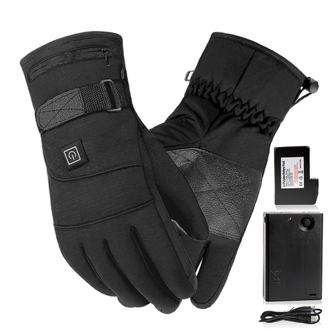 Guantes Térmicos eléctricos de invierno para hombre y mujer, guantes de esquí de 4000 mAh con calefacción táctil y alimentación por USB ► Foto 1/6