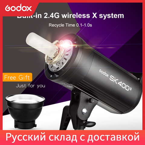 Godox SK400II 400Ws GN65 estudio profesional Flash estroboscópico con construido en 2,4G inalámbrico Sistema de disparo creativo SK400 actualización ► Foto 1/6