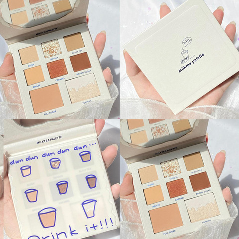 Paleta de sombras de ojos, 8 colores de brillo mate, brillo metálico brillante, impermeable, pigmento colorete iluminador sombra de ojos cosméticos TSLM1 ► Foto 1/6