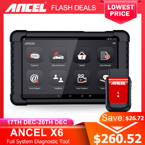 Ancel X6 OBD2 escáner Bluetooth Scan ABS Airbag aceite EPB DPF reinicio OBD 2 escáner automotriz lector de código Auto herramienta de diagnóstico de coche ► Foto 1/6