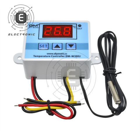 W3002 DC 12V 24V AC 110V 220V Digital profesional LED controlador de temperatura 10A termostato regulador del regulador de Control de enfriamiento de calefacción ► Foto 1/6