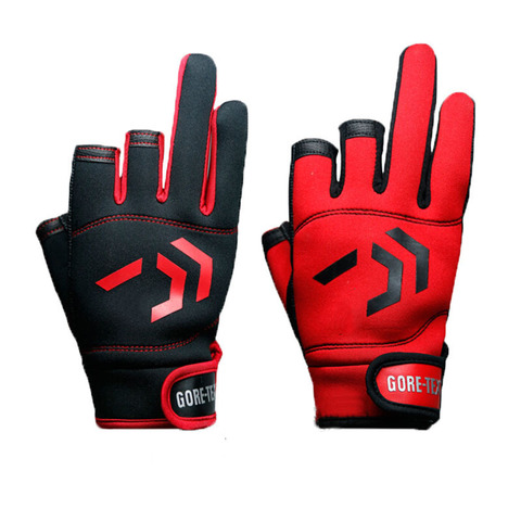 Daiwa-Guantes De Pesca con 3 dedos, impermeables, para deportes al aire libre, Pesca, carpa, Fitness, 1 par ► Foto 1/5