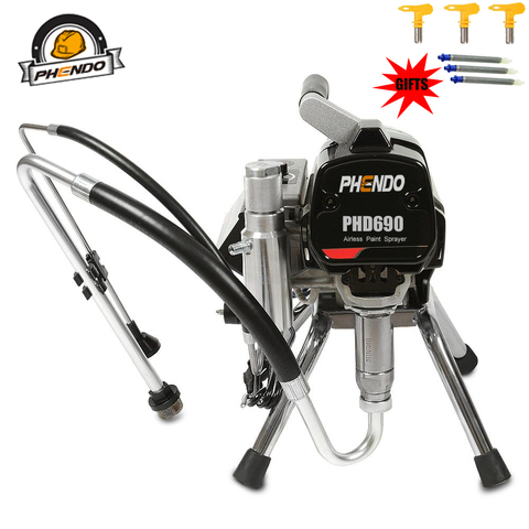 PHENDO-máquina de pulverización sin aire profesional, pistola de pulverización con Motor sin escobillas, pulverizador de pintura sin aire de 1500W, 3L ► Foto 1/6