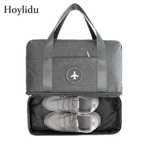 Bolsa de fitness grande Oxford de gran capacidad, bolsa suave impermeable para viaje, entrenamiento, gimnasio, ropa, zapatos, paquete de separación en húmedo seco ► Foto 1/6