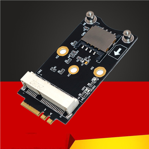 Adaptador Wifi M.2 Mini PCIE tarjeta de red inalámbrica A M2 NGFF llave A + E Wifi tarjeta Raiser con ranura para tarjeta SIM para WiFi/WWAN/módulo LTE ► Foto 1/6