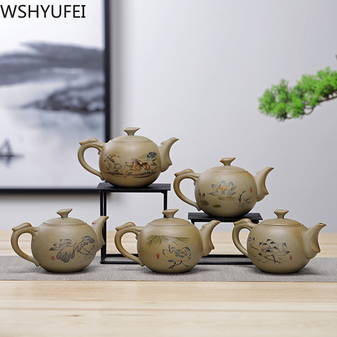 WSHYUFEI-juego de té y tetera de cerámica de estilo chino, tetera artesanal, suministros de set de Tetera para Ceremonia de té chino ► Foto 1/6