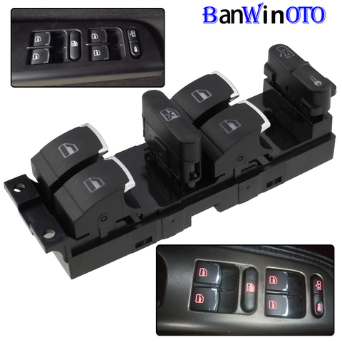 Cromo Ventana principal controlador de interruptor para VW Jetta Golf GTI MK4 Passat B5 del lado del conductor de 3BD959857 3BD 959, 857, 1998-2005 Banwinoto ► Foto 1/6