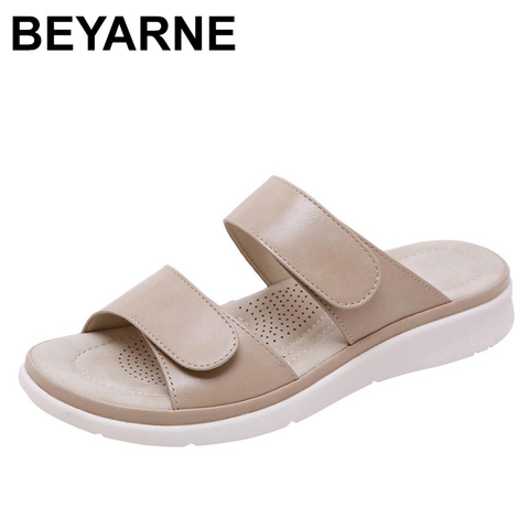 BEYARNESummer-chanclas con lazo suave para mujer, zapatos informales de Gladiador, zapatillas romanas bajas, L023 ► Foto 1/6