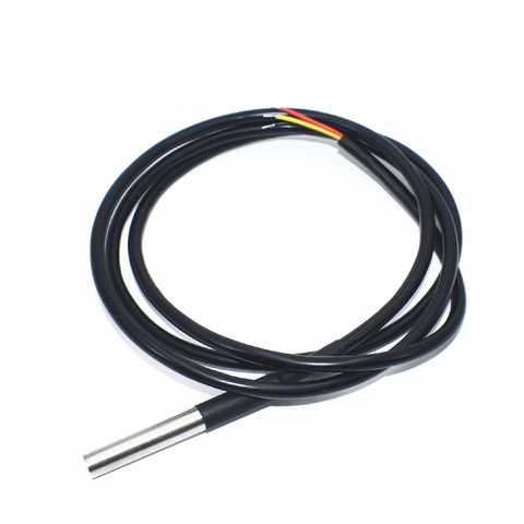 DS18B20 Módulo Sensor de temperatura Kit impermeable 100CM Digital Cable Sensor Sonda de acero inoxidable adaptador de Terminal para Arduino ► Foto 1/1