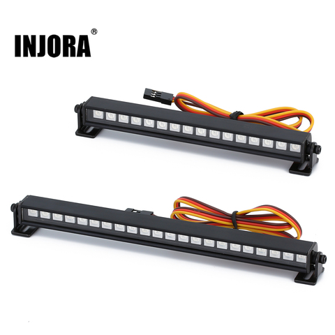 INJORA Metal 16/22LED Multi-modo lámpara de techo luz Bar para 1/10 coche trepador de control remoto Axial SCX10 90046 D90 Traxxas TRX-4 ► Foto 1/6