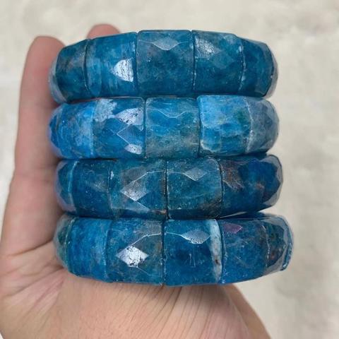 Pulsera de cuentas de piedra azul para mujer, brazalete de piedras preciosas naturales, joyería encantadora para mujer, regalo al por mayor ► Foto 1/6