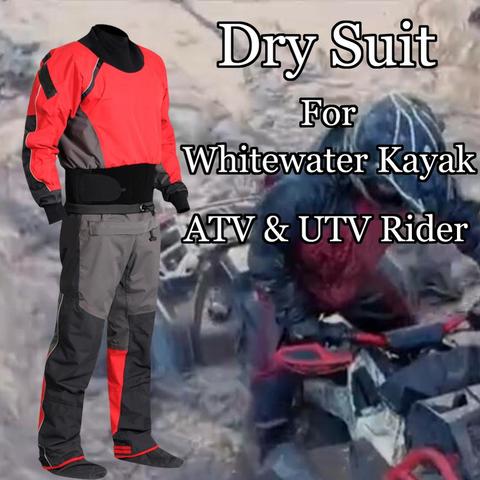 Traje seco para Kayak de aguas bravas, traje impermeable para lluvia, carreras de barro, ATV y UTV Rider, actividades de aventura, caza y pesca ► Foto 1/5