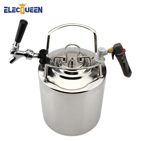 Barril de cerveza de barril de acero inoxidable 304, Kit de cargador de Co2 y grifo, juego casero de Dispensering de bola, 6L ► Foto 1/6