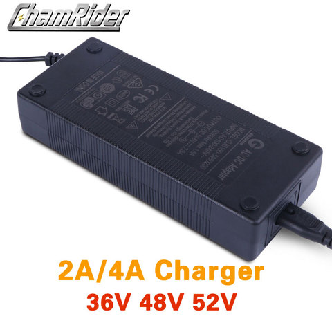 Cargador de batería para bicicleta eléctrica, cargador de batería de iones de litio de 36V, 42V, 48V, 54,6 V, 52V y 58,8 V, enchufe de CC, XLR y RCA, 2a, USA, EU ► Foto 1/6