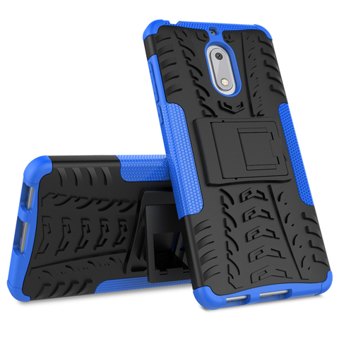 Funda híbrida a prueba de golpes para Nokia, funda resistente con soporte, armadura para Nokia 2,2, 2,3, 7,2, 6,2, 4,2, 3,2, 8,1, 7,1, 6,1 Plus, 5,1, 8, 6, 5, 3, 2, 1 ► Foto 1/6