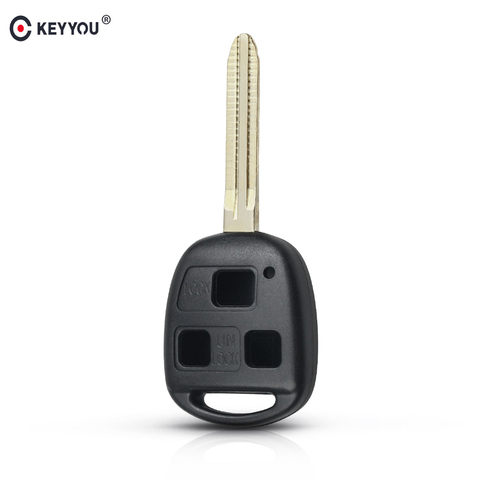 KEYYOU coche-estilo de 3 botones de control remoto clave Shell Fob para Cruiser TOYOTA Camry TOY43 hoja ► Foto 1/6