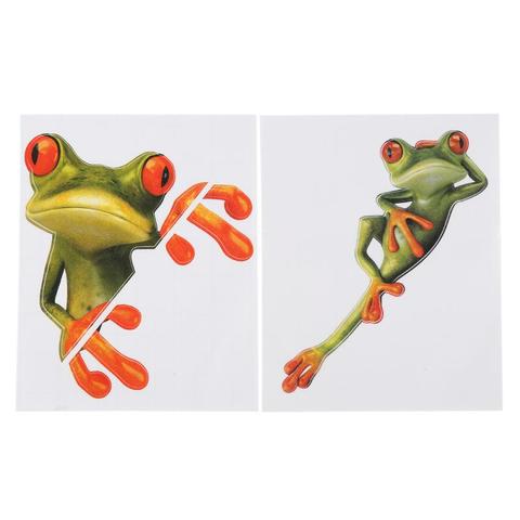 1PC Car Stickers 3D Funny Green Lying Frog Wall Truck Window Decal Sticker Cute Guitar Luggage Skateboard Bicycle Stickers ► Foto 1/6